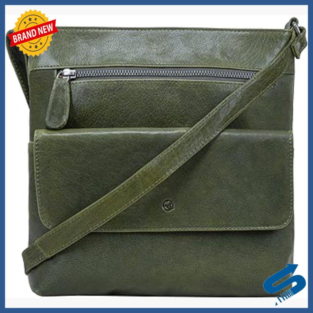 Medium Leather Crossbody Bag With Multiple Compartments And Adjustable Strap